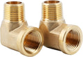 U.S. Solid 2pcs 90 Degree Barstock Street Elbow Brass Pipe Fitting 3/8" NPT by USSolid