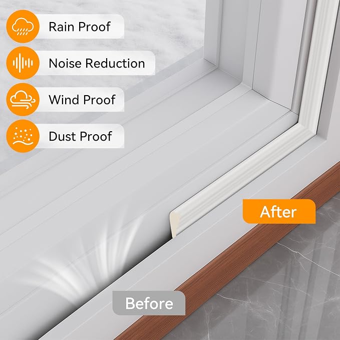 236" Wedge-Shaped Foam Window Seal Strip, Door Weather Stripping, Soundproof - Image 5