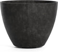 Lupo Tapered Indoor/Outdoor Planter, 20x15in Carbon Stone by Cosapots