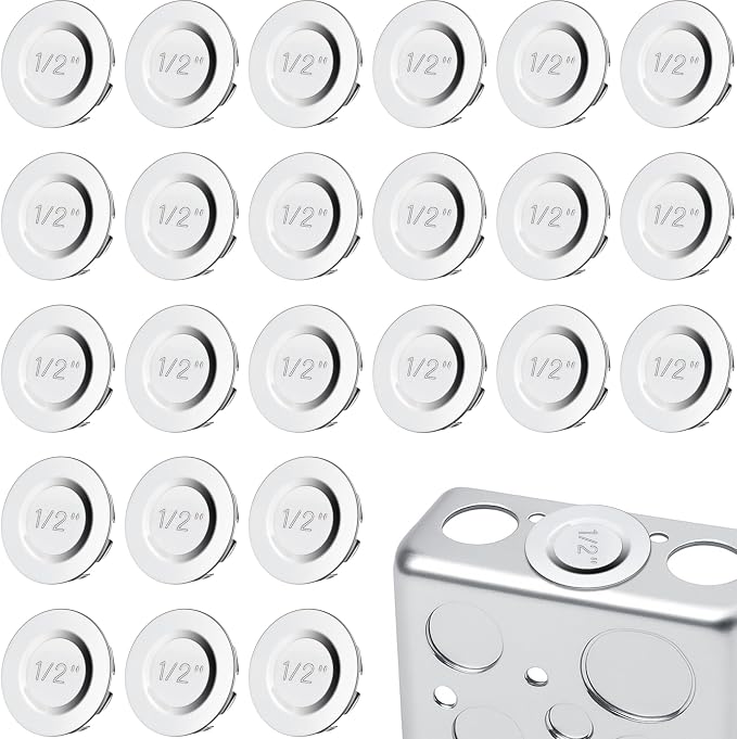 24 Pcs 1/2 Inch Knockout Plugs for Electrical Box Conduit Openings | Knockout by LITGURU