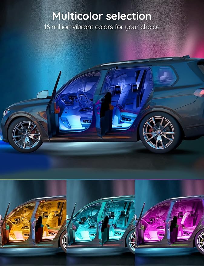 Govee Car LED Lights, RGB Smart Car Interior Lights, App Control | DIY Mode and - Image 2