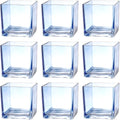 Square Glass Vases Set of 9, Small Vase by MARTAGE