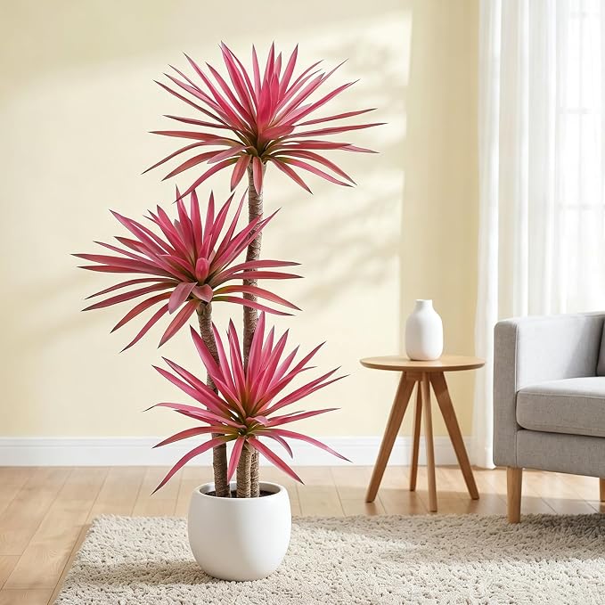 GTIDEA 4.82 FT Artificial Agave Plant Fake Tree in Plastic Pot | Realistic Tall by GTIDEA