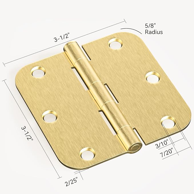 Door Hinges Satin Brass - Image 5