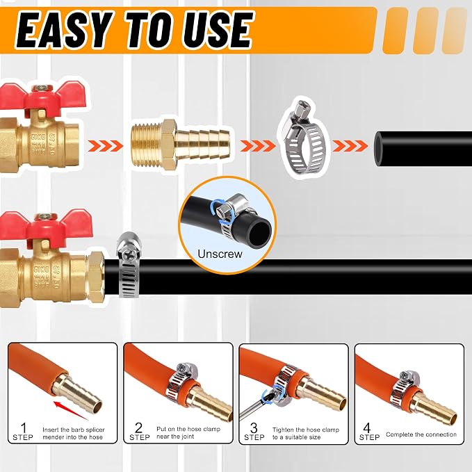 48PCS Brass Hose Barb Fittings - Image 5