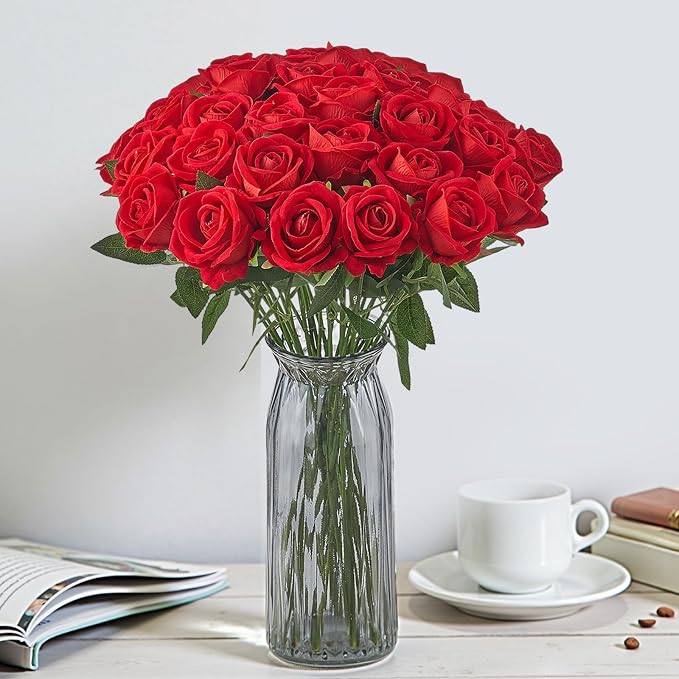 VEVOR Artificial Flowers, Faux Red Bridal Shower - Image 9