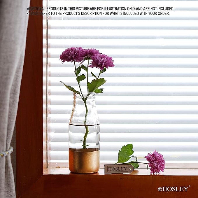 Hosley Set of 60, Glass Gold Dip Glass Bottle, 5.5" High. Ideal Gift - Image 3