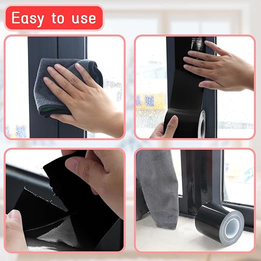 Window Sealing Tape, Window AC Insulation Tape, 3 Inch x 65 FT Black | - Image 8