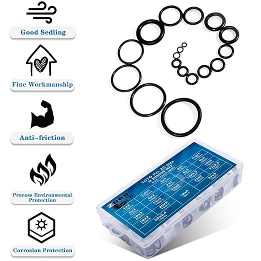 ZDBB 1010 Pcs Rubber O Rings Kit 22 Size Universal O-Ring Assortment Set - Image 4