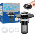Bathroom Sink Drain Strainer, Pop-Up Bathroom Sink Stopper by YourSimplifiedHome