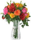 Der Rose 8" Flower Vase Clear Glass Vase by DerRose