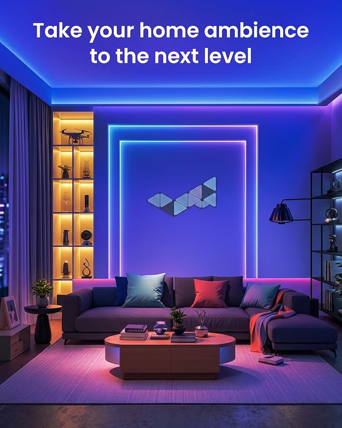 VOLIVO LED Strip Lights for Bedroom 200ft, Smart Bluetooth RGB Light Strips - Image 2