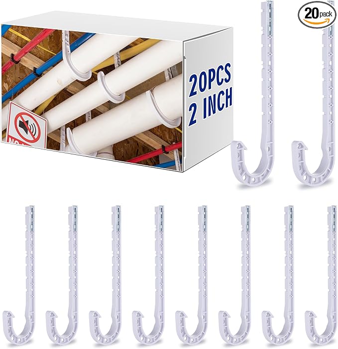 Novabright 20 Pcs 2 Inch Pex Support J Hook Pipe Hanger by Unknown