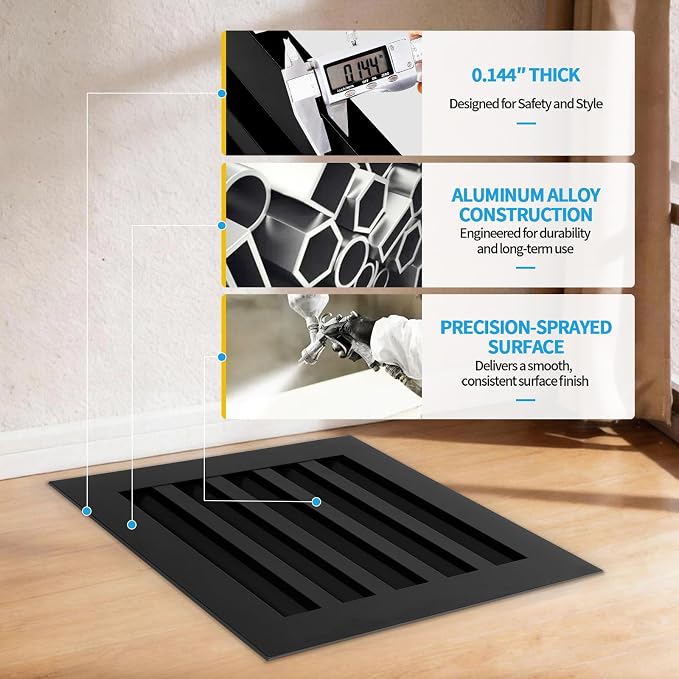 10x10 Modern AC Vent Cover, Decorative Air Vent Register Grille - Image 5