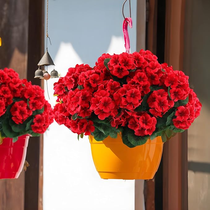 Hananona 12 Pcs Artificial Geranium Flowers - Image 9