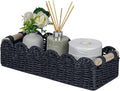 CubesLand Scalloped Toilet Paper Storage Basket W/Handle by CubesLand