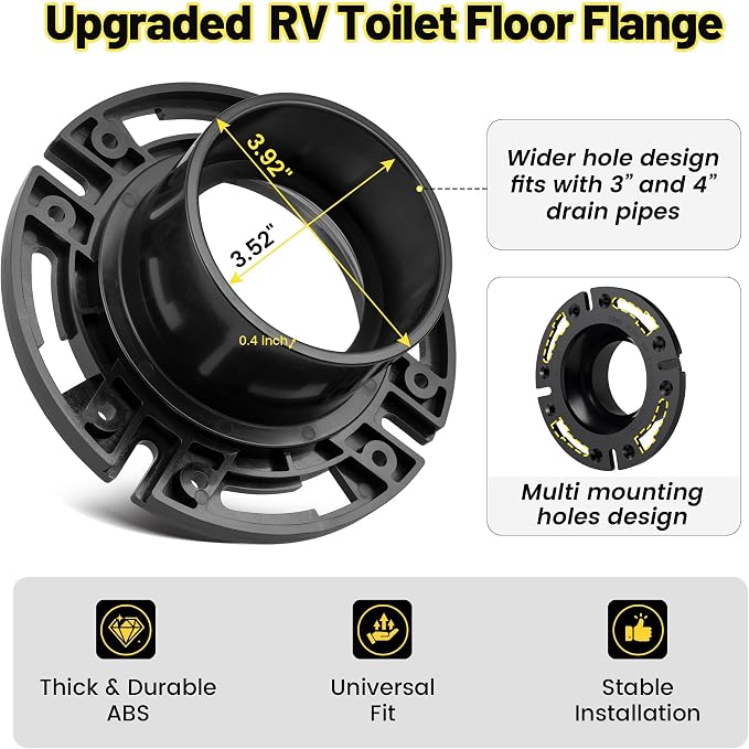 Oyviny RV Toilet Flange and Seal Kit Replacement - Image 5