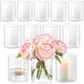 12pcs Glass Cylinder Vases for Centerpieces by TumblerHome