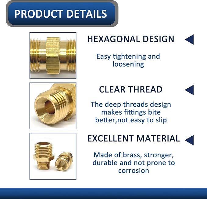 1 Pcs M16 x 1.5mm Male to G1/4in Male Adapter, Welding Hose Coupler Adapte - Image 3