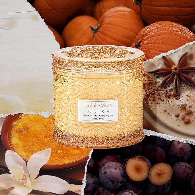 LA JOLIE MUSE Pumpkin Chai Scented Candles - Image 2