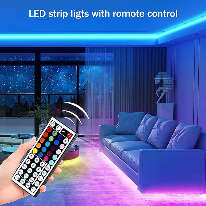 Keepsmile 32.8ft Strip Lights Smart App Music Sync Color Changing RGB Bluetooth - Image 5