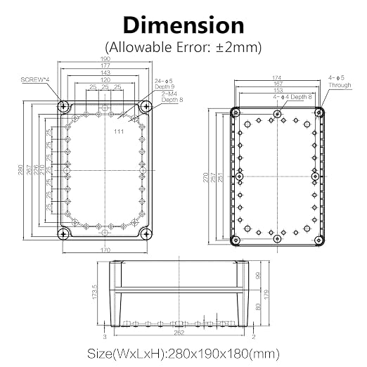 IP67 Waterproof Junction Box ABS Plastic Project Box Dustproof Electrical Box - Image 6