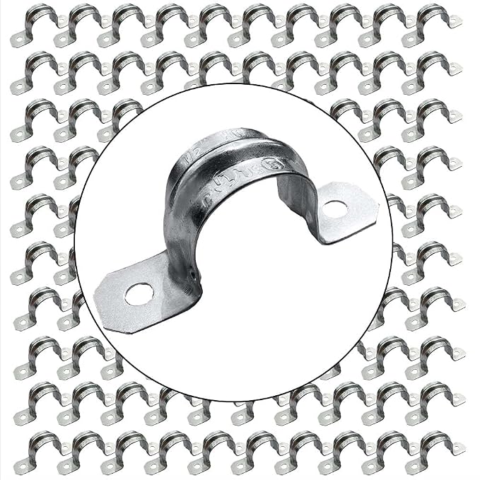 1-Inch EMT Two-Hole Conduit Strap — Reinforced Rib, Heavy-Duty Zinc-Plated - Image 3