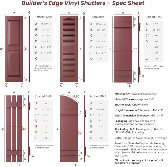 Builders Edge 14.75 in. W x 51 in. H Builders Edge, Standard Two Equal Panels - Image 12