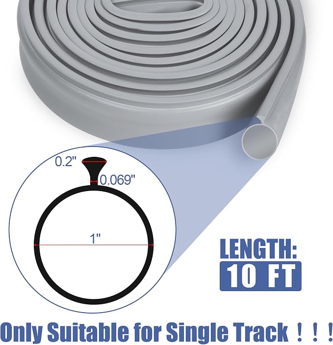 16.5FT Garage Door Seals Bottom Rubber, 0.2" Triangle Weather Stripping Seals - Image 4