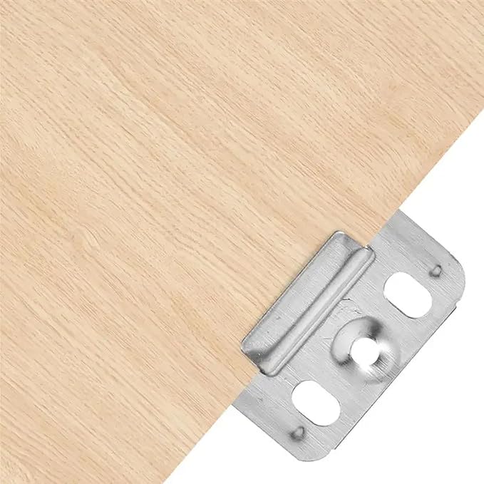30 Pcs Silver Stainless Steel Closed Panel Fixing Clips | 1.69 x 1.26 Inch - Image 4
