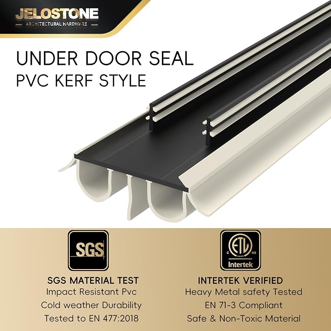 2 Pack - 36" Kerf Door Bottom Seal Replacement, Channel Fit Weather Stripping - Image 3