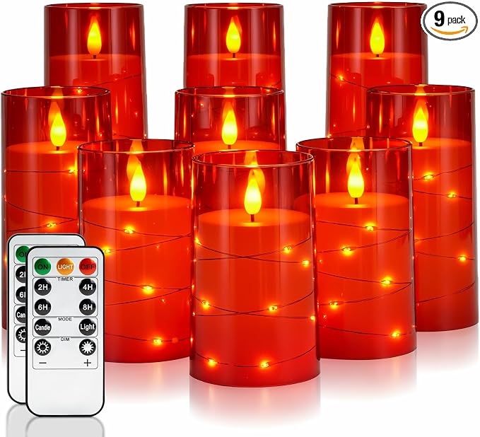 Homemory 9 Pcs Flameless Candles by Homemory