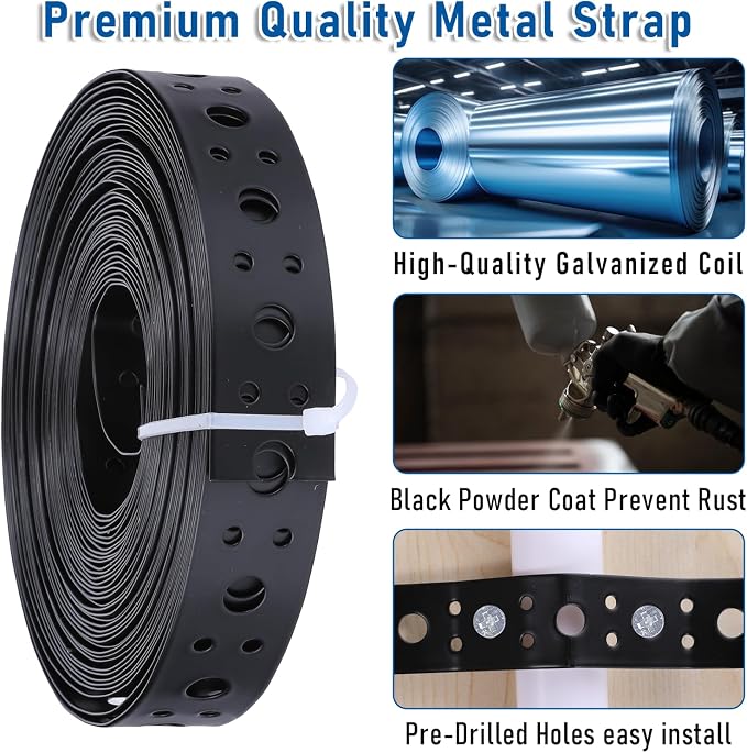 Metal Strap 1-Inch x 33FT 0.6mm Bendable Pipe Hanger Thin Metal Strapping - Image 5