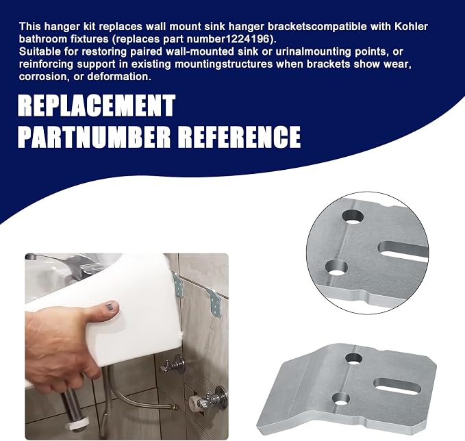 4 Pack 1224196 Wall Mount Sink Hanger Kit - Image 7