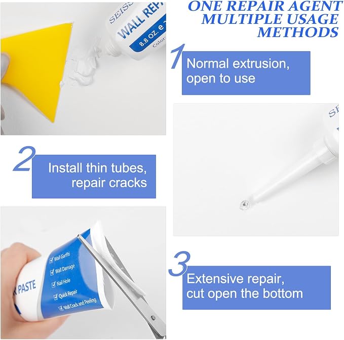 Wall Repair Paste Kit, 2x250g Wall Mending Agent - Image 7