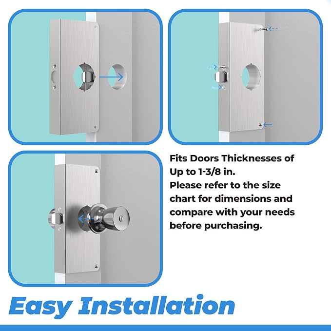U 9585 Stainless Steel Lock and Door Reinforcement Plate - Image 4