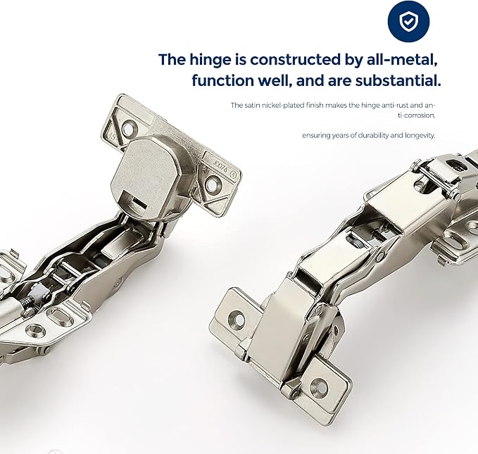 Ravinte Kitchen Cabinet Hinges, 165 Degree Door Hinges, 1 Pairs 2 Pack | - Image 6