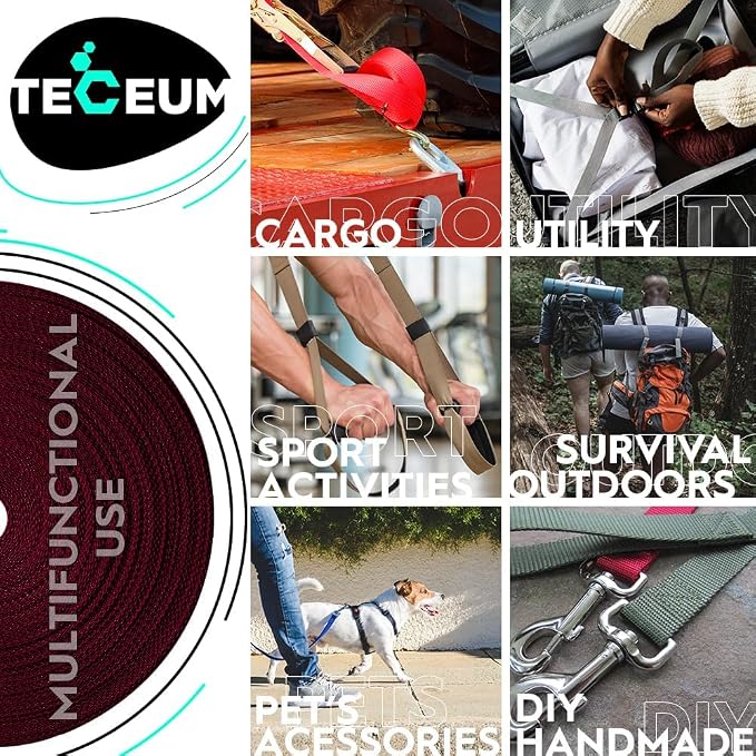 Webbing Strap, 3/4" to 2", 10-50 Yds, EDC gear, backpack repair and pet dog - Image 4