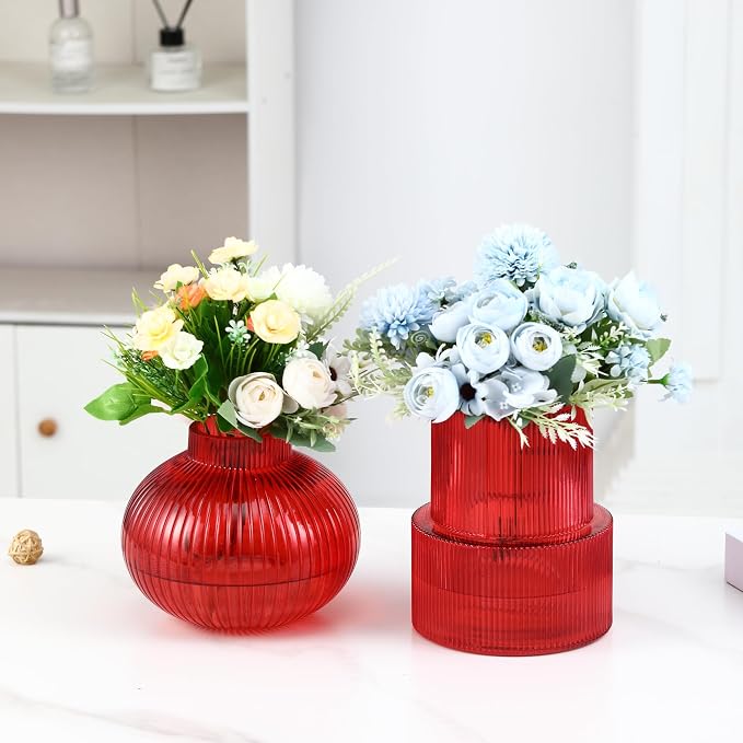 Ribbed Glass Vases, Modern Vase - Image 5