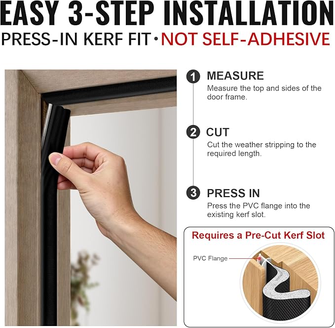 Litaibai 60 ft Kerf Weather Stripping Door Seal - Image 8