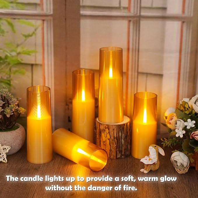 kakoya Flameless LED Candles Upgraded Realistic Flickering Flame, LED Pillar - Image 3
