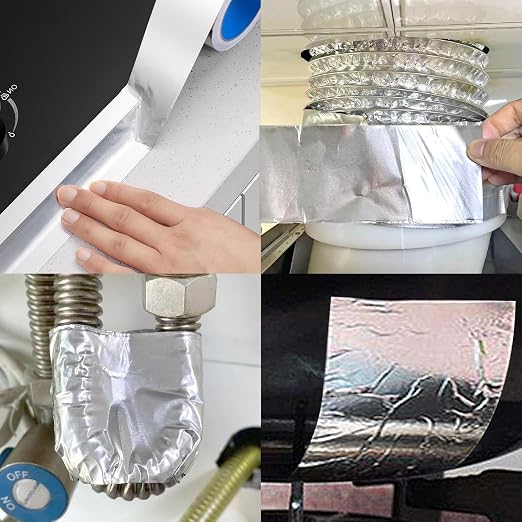 Romeda Aluminum Foil Tape, 3 inch x 65 Feet, Insulation Adhesive Metal High - Image 7