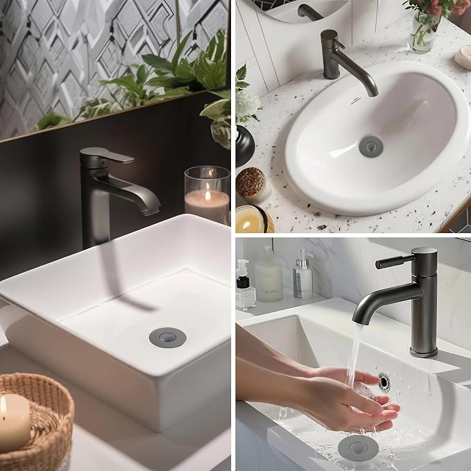 Hibbent Upgraded 3 in 1 Bathroom Sink Drain Strainer, Pop Up Stopper - Image 9