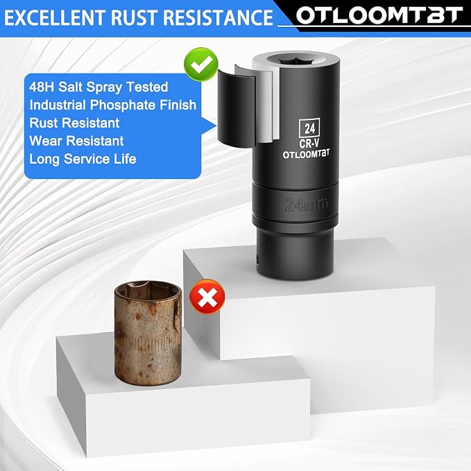 OTLOOMTBT 1/2" Drive Impact Socket Set, Metric Deep - Image 5