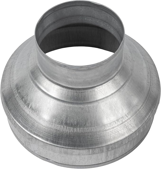 8" to 4" Inch Galvanized Steel Round Duct Reducer - Image 2
