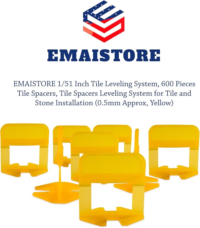 Tile Leveling System – ULTRA-THIN 0.5mm – 600 Tile Spacers – Compatible - Image 5