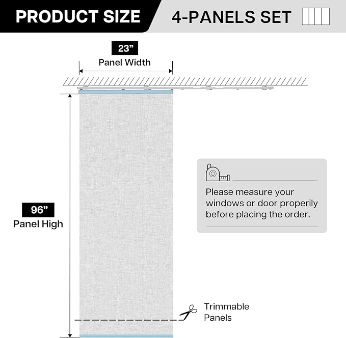 4-Panel Replacement Fabric, Room Darkening - Image 4