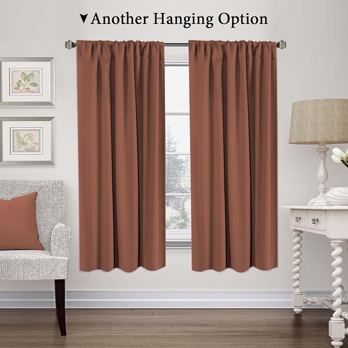 H.VERSAILTEX Blackout Tie Up Curtain 2 Panels Thermal Insulated Window Shade - Image 4