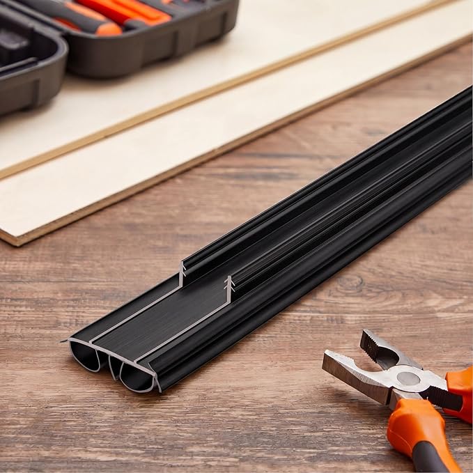 Pushglossy 2 Pcs Double Bubble Kerf Door Sweep 36" Long 1 3/4" Wide Replacement - Image 7