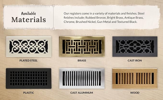 Decor Grates AJH412-A Oriental Floor Register, 4x12 Inches, Antique Brass Finish - Image 8